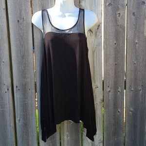Tank Top Tunic with Sheer Straps